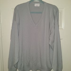 Gabicci Grey V-Neck Pullover Sweater Men's sz Large.